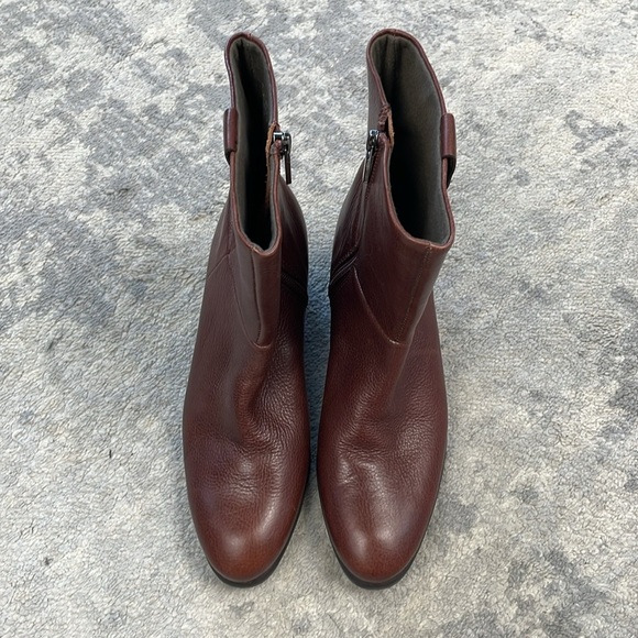 New Munro Tyler Western Ankle Boots Bootie Dark Rust Brown Sz 7.5 Narrow - Picture 3 of 14